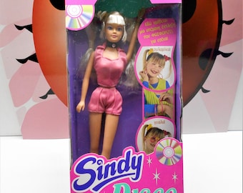 SINDY DISCO Fashion Doll Blond Pink Ponytails SI 18650 Hasbro Giochi Preziosi 90s Vintage Rare Sealed