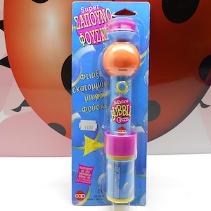 Super Millions Micro Bubbles Bubble Gun Outdoor Toy 1994 Cap Toys Vintage zeldzaam Grieks werkt op batterijen Verzegeld