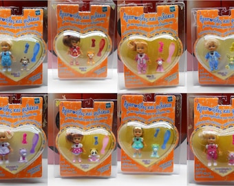 Lot CUDDLES and KISSES 8 Pocket Doll Littlest Pet Greek Hasbro Giochi Preziosi 90s Agapoules Filakia Coccole e Baci Vintage Sealed C