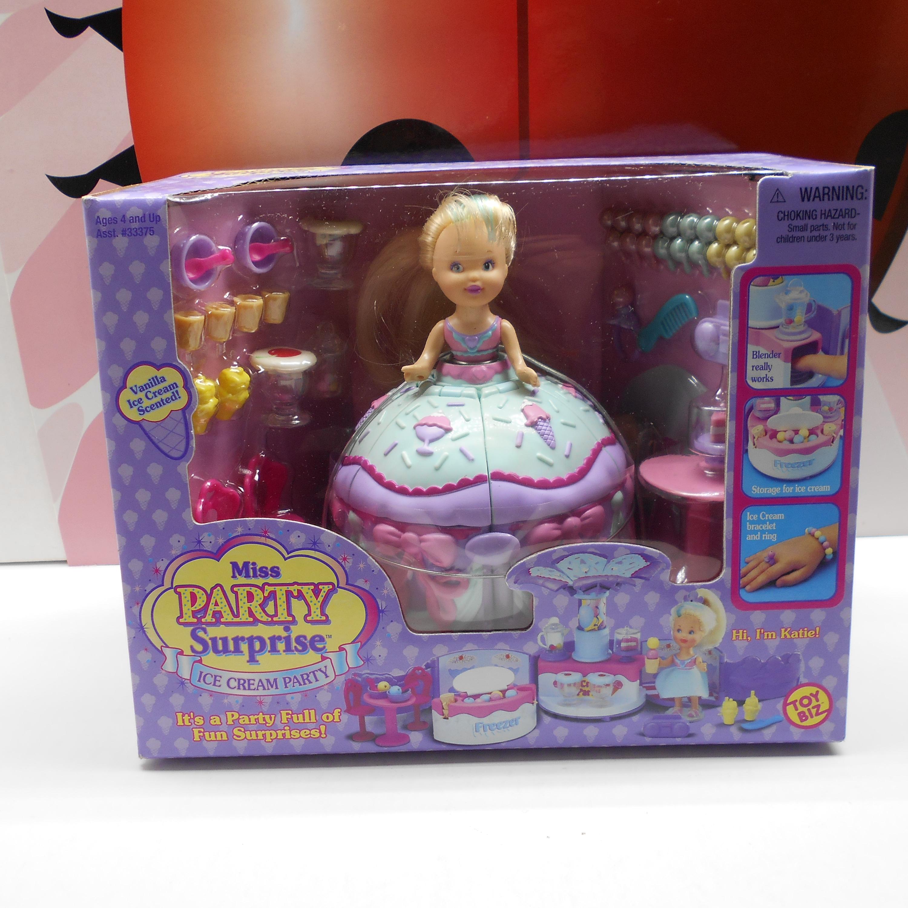 Miss Party Surprise Doll ICE CREAM Katie 1999 Playset Gelato Shop