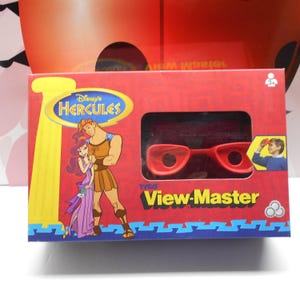 Disney Hercules View Master 3D Viewer 1997 Tyco 3 Walzen Set Versiegelt Europäisch Vintage Selten