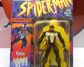 Spiderman VENOM New Animated Series Action Figure Toy Biz 90s Vintage Rare European Sealed