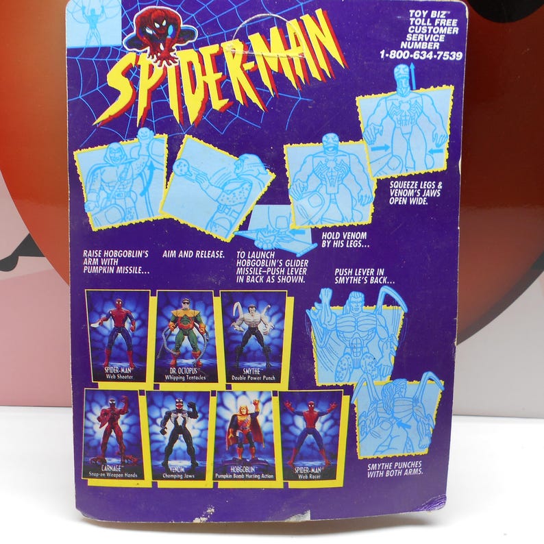 Spiderman VENOM New Animated Series Action Figure Toy Biz 90s Vintage Rare European Sealed image 7