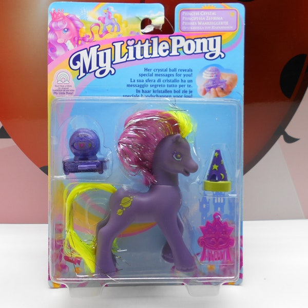 MLP G2 My Little Pony PRINCESS CRYSTAL 1998 Hasbro GiG Princess Ponies Sealed Pack vintage Rare