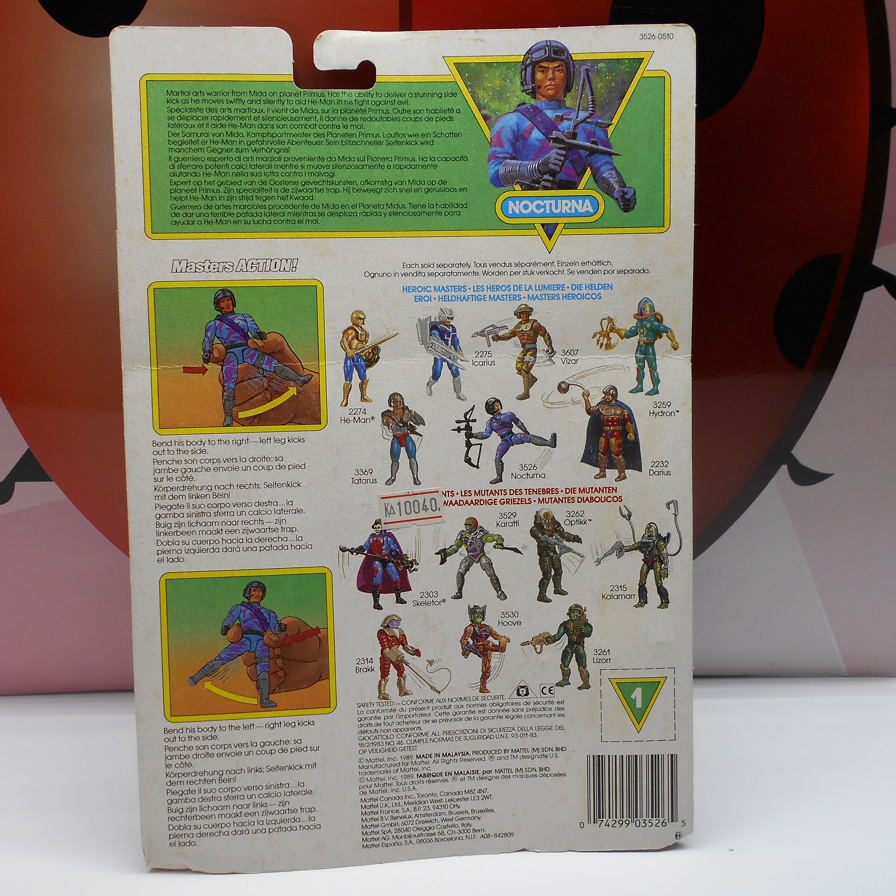 Motu He-man New Adventure Loose Nocturna Complet Bel État Mattel 89