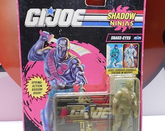 G.I.Joe SNAKE EYES Action Figure Accessories Shadow Ninjas 1994 Hasbro GI Joe Vintage Rare Mint Sealed European