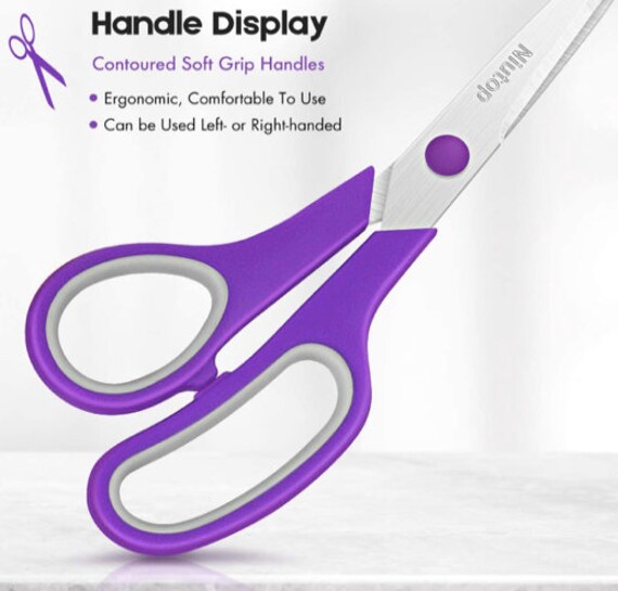 Scissors Bulk Set of 25-pack, Niutop 8 Multipurpose Sharp Scissors Office  Home Teacher Supplies Kit, Soft Comfort-grip Right/left Handles 