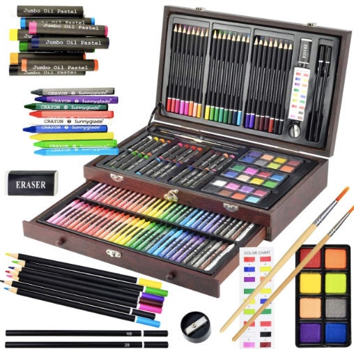 Brown Wooden Drawing And Coloring Kit, Packaging Type: Box at Rs 1423/piece  in Faridabad