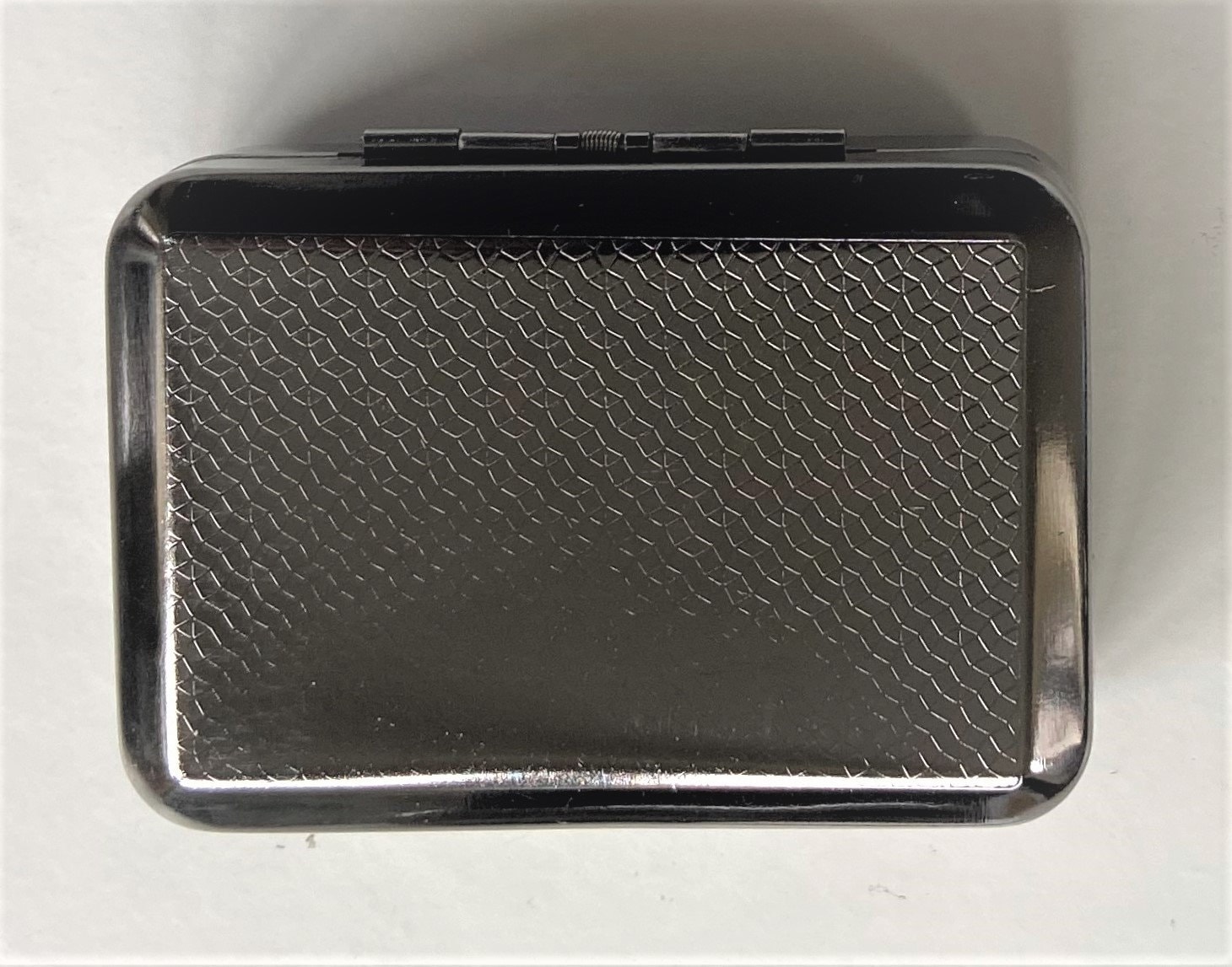 Tobacco Tin With Paper Holder Black Gun Metal Finish 6 Designs