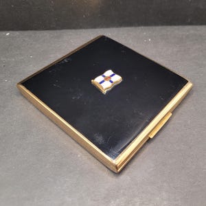 Vintage Stratton Powder Compact Orient Steam Navigation Company, Camera Shape c1950