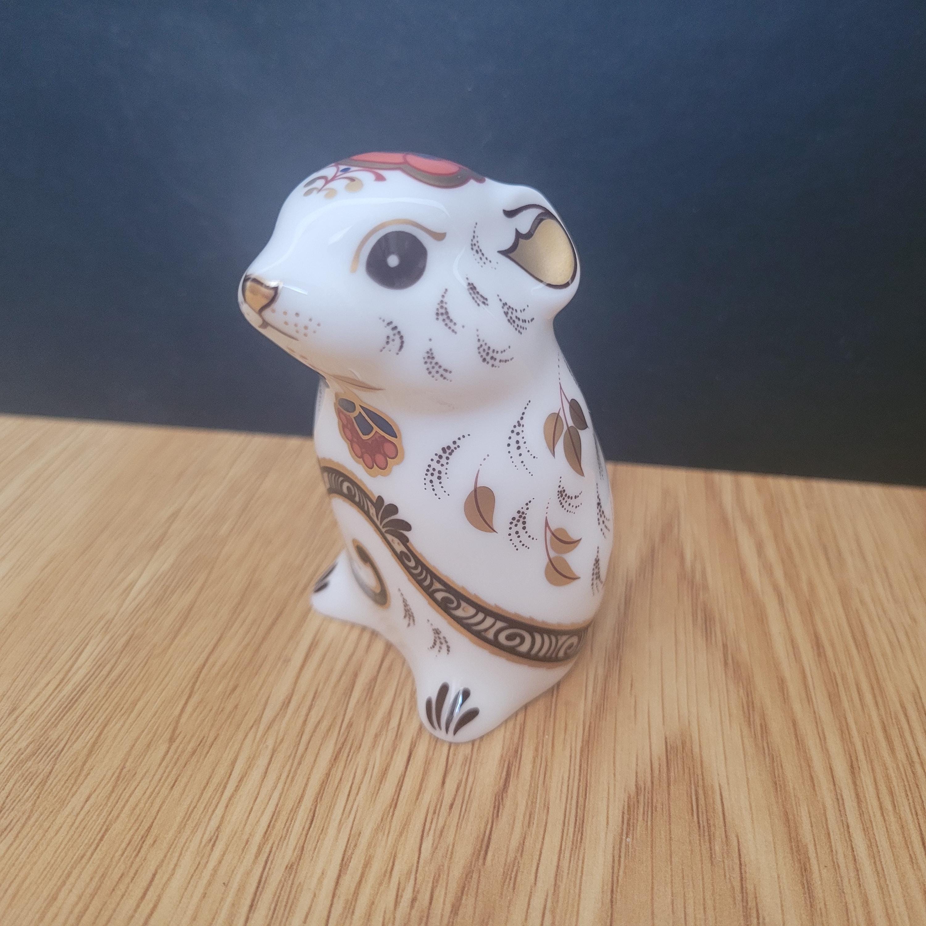 Royal Crown Derby Mouse Paperweight, Gold Stopper - Etsy