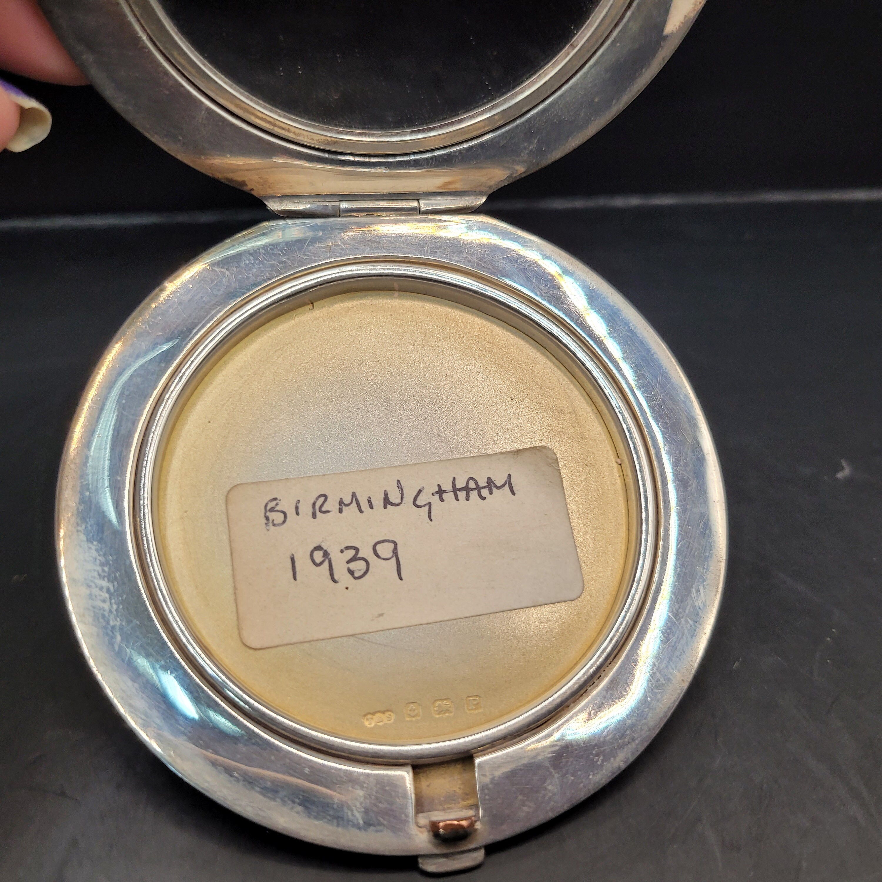 Silver Guilloche Enamel Powder Compact, RAF Sweetheart WW2, Turner and ...