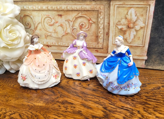 Coalport Figurine Fairest Flowers, Miniature Figure, Made in