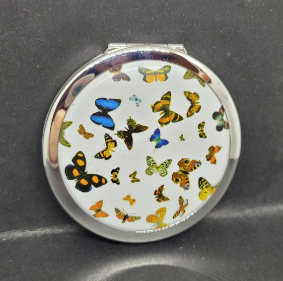 Stratton Powder Compact  Multicoloured Butterflie… - image 1