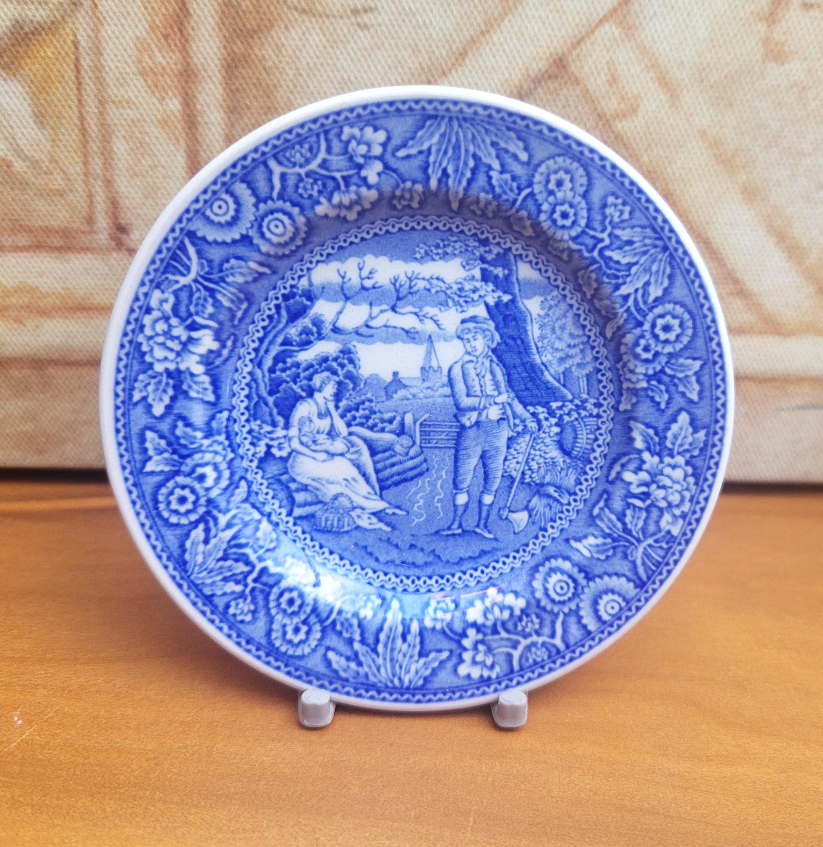 Spode Blue Room Miniature Plate, Blue Italian, Spode Woodman