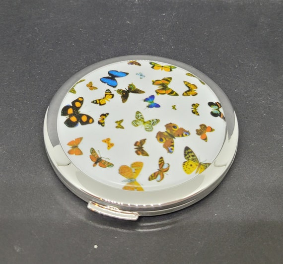 Stratton Powder Compact  Multicoloured Butterflie… - image 5