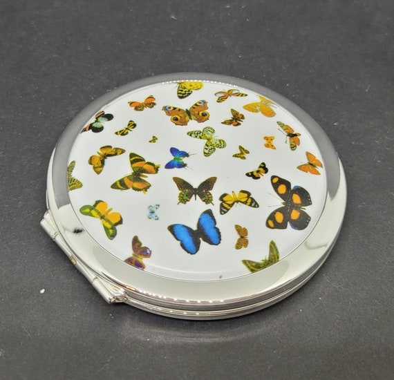 Stratton Powder Compact  Multicoloured Butterflie… - image 4