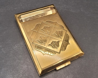 Richard Hudnut Golden Tulip Powder & Lipstick Compact, 1950s Beauty case