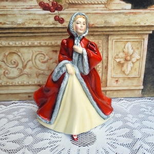Royal Doulton Figurine RACHEL HN2936, Winter Christmas Theme Figure, Made in England 1980