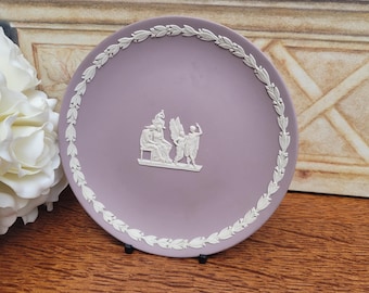 Wedgwood Lilac Jasperware Cabinet Plate Icarus & Daedalus
