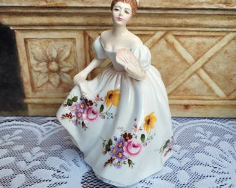 Royal Doulton &quot;Marilyn&quot; HN3002 Bone China Lady, Crown Derby Posies Pattern.
