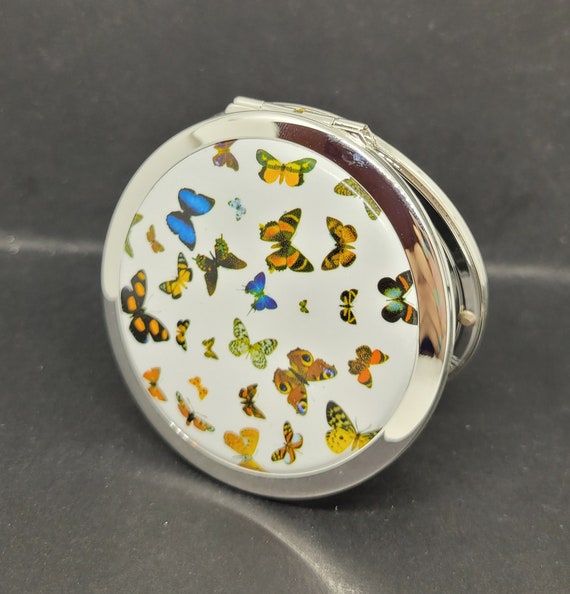 Stratton Powder Compact  Multicoloured Butterflie… - image 2