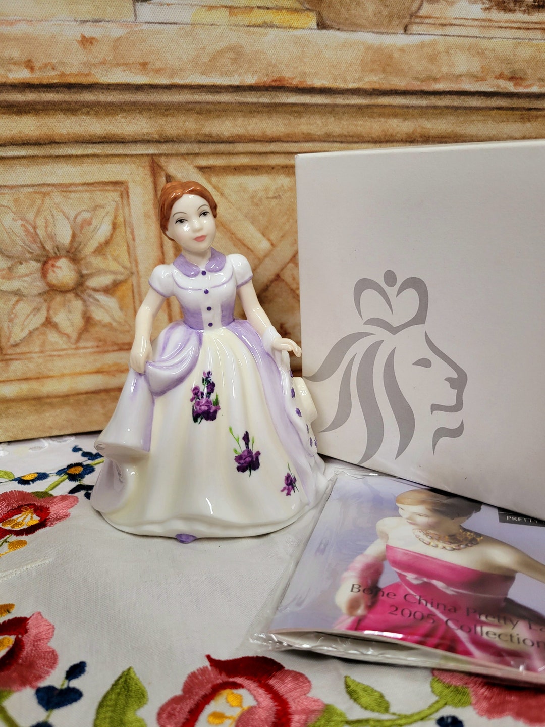 Royal Doulton Flower of the Month Figurine, February Violets, Birthday