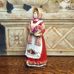 ビンテージ レディヘッドベース 白い帽子を被った女性の陶器製の置物花瓶