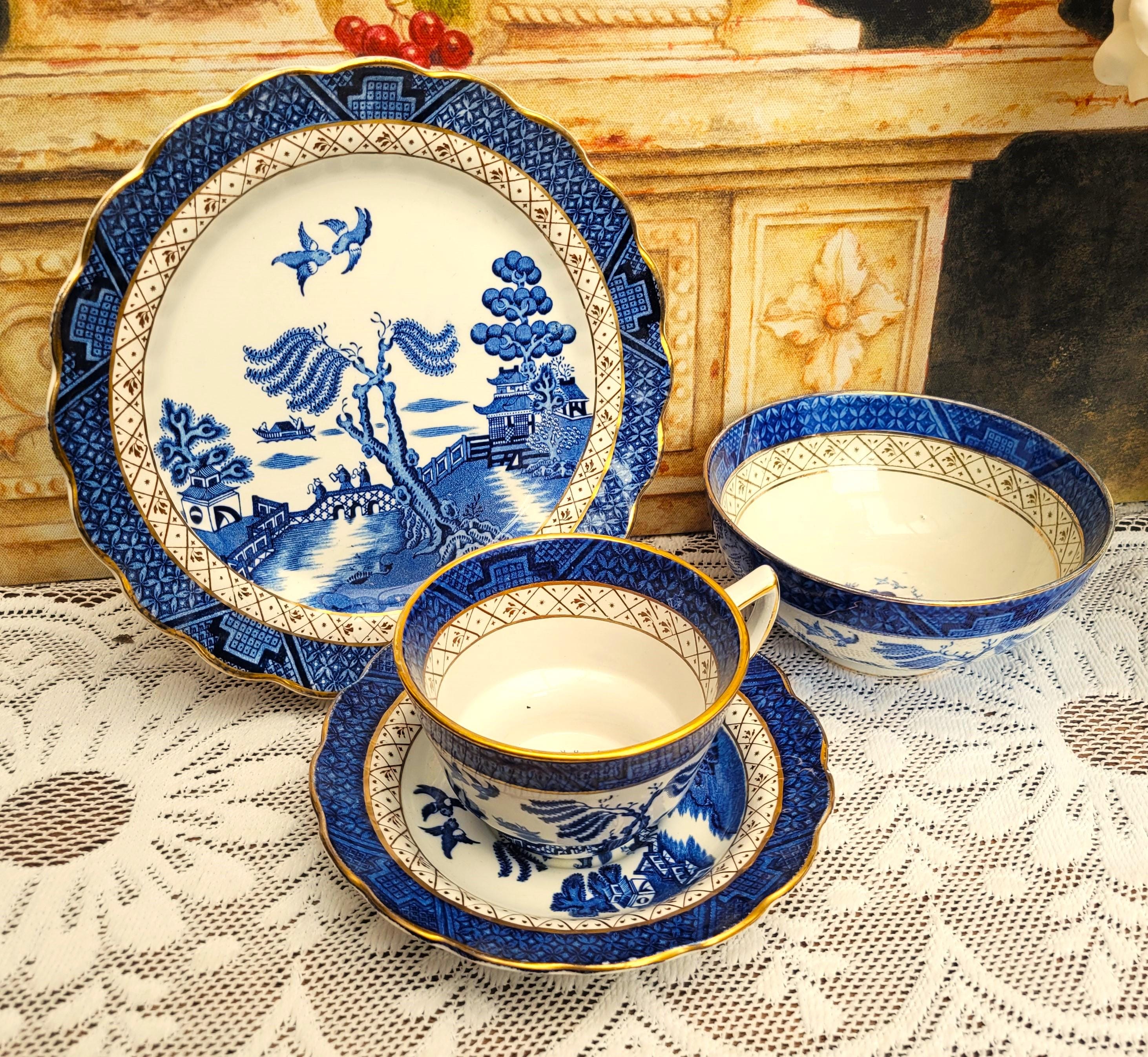 Booths A8025 ブース リアルオールドウィロー21cm プレート2枚