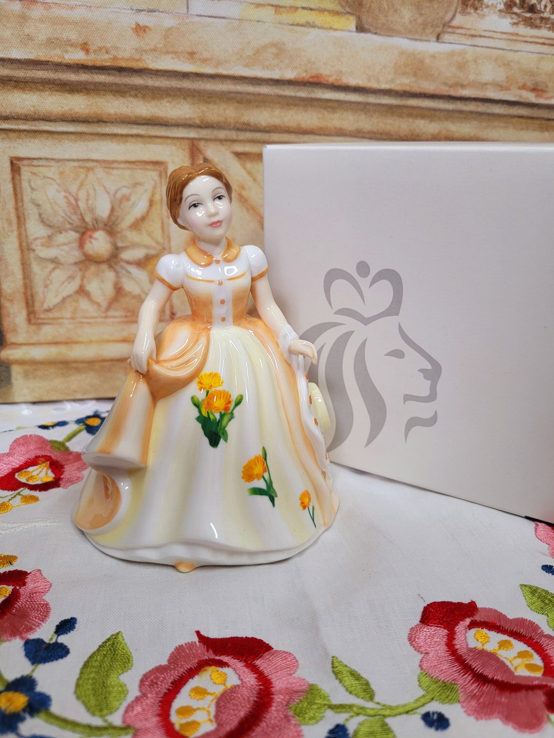 Royal Doulton Flower of the Month Figurine October Marigold Etsy