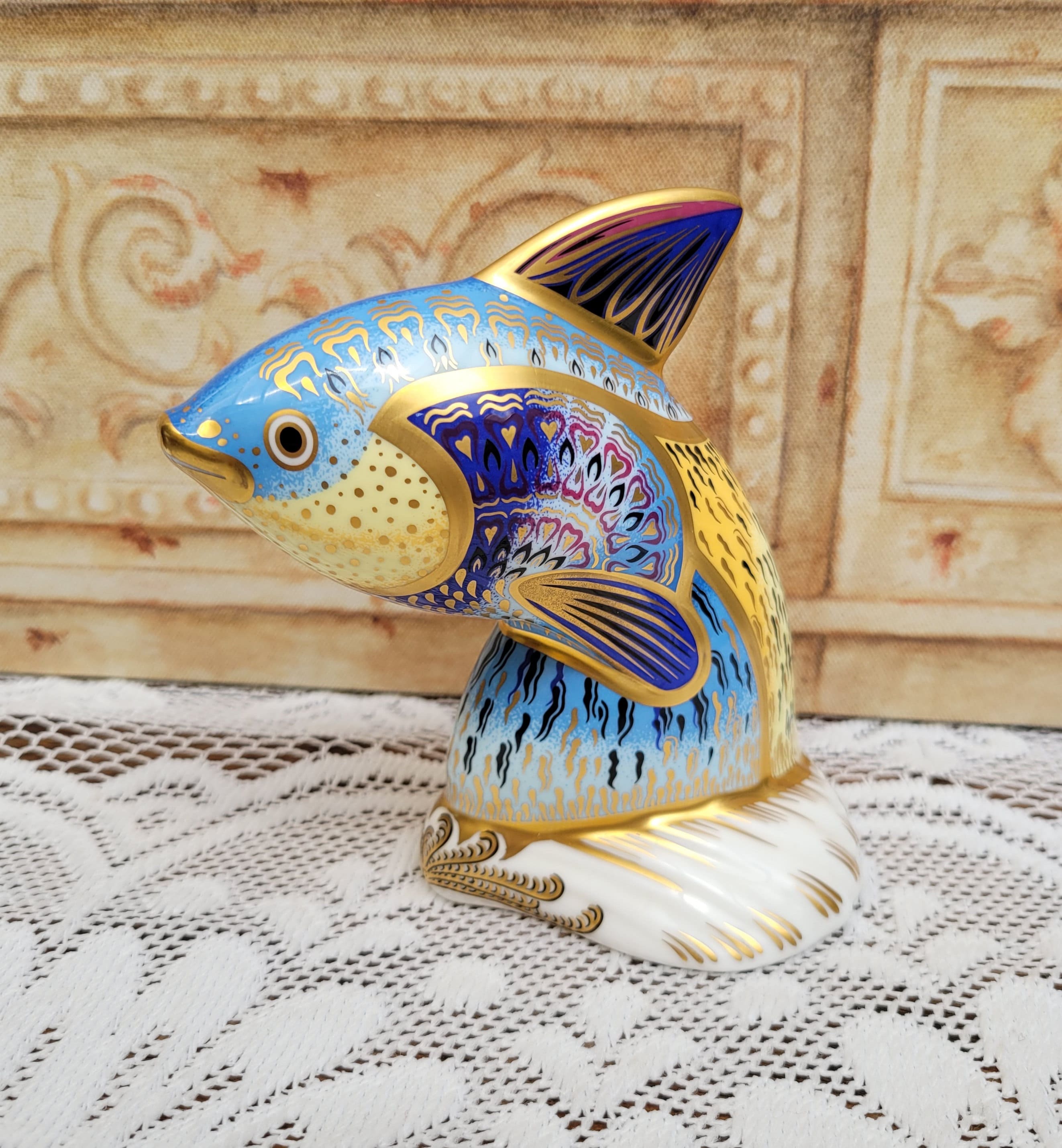 A Royal Crown Derby porcelain Pacific Angelfish paperweight, limited