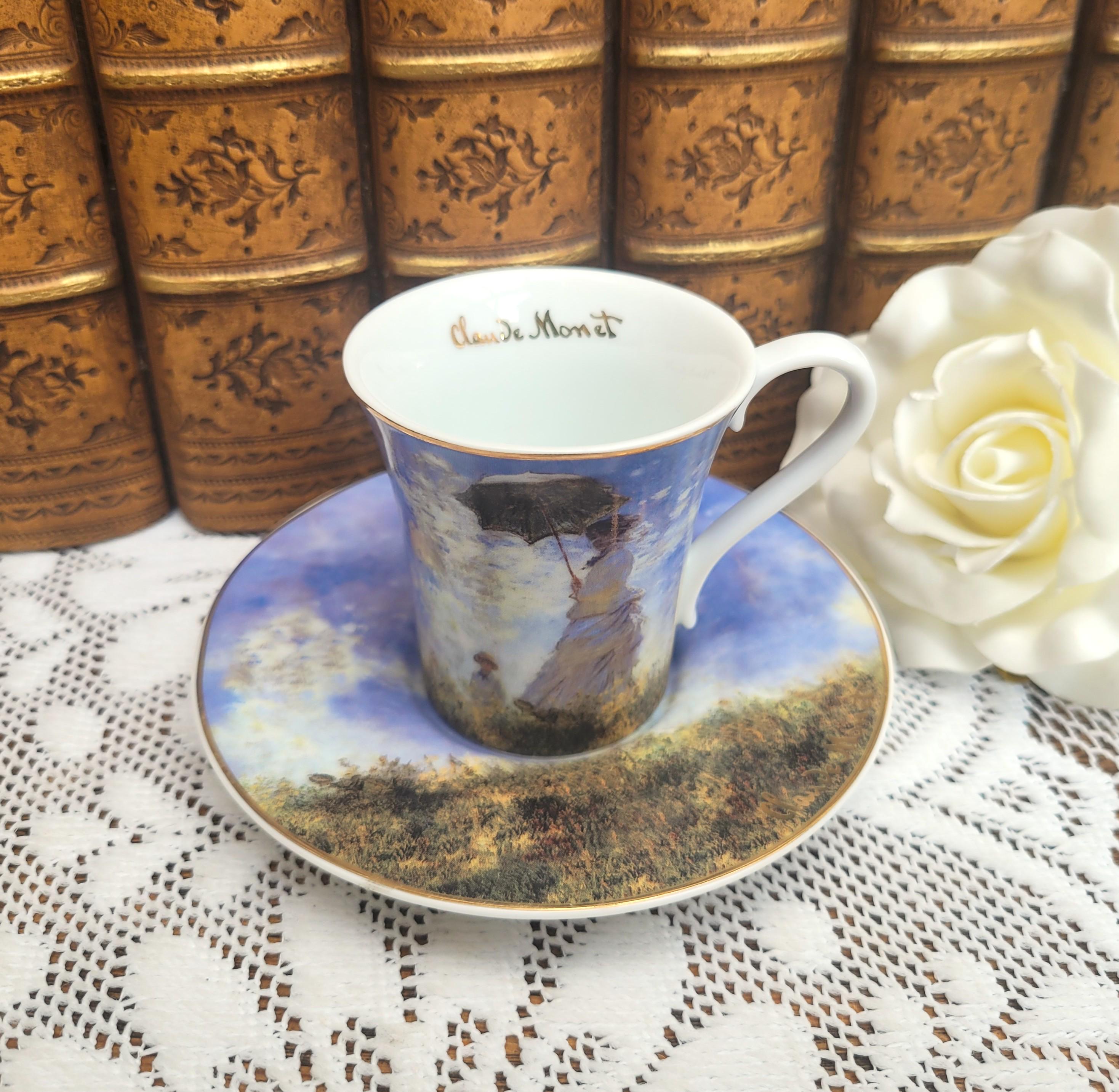 Goebel Artis Orbis Demitasse Coffee Cup & Saucer, Madame Monet by