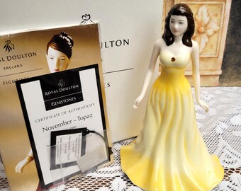 Royal Doulton Figurine The Birthday Gemstones Collection HN4980 November Topaz BOXED