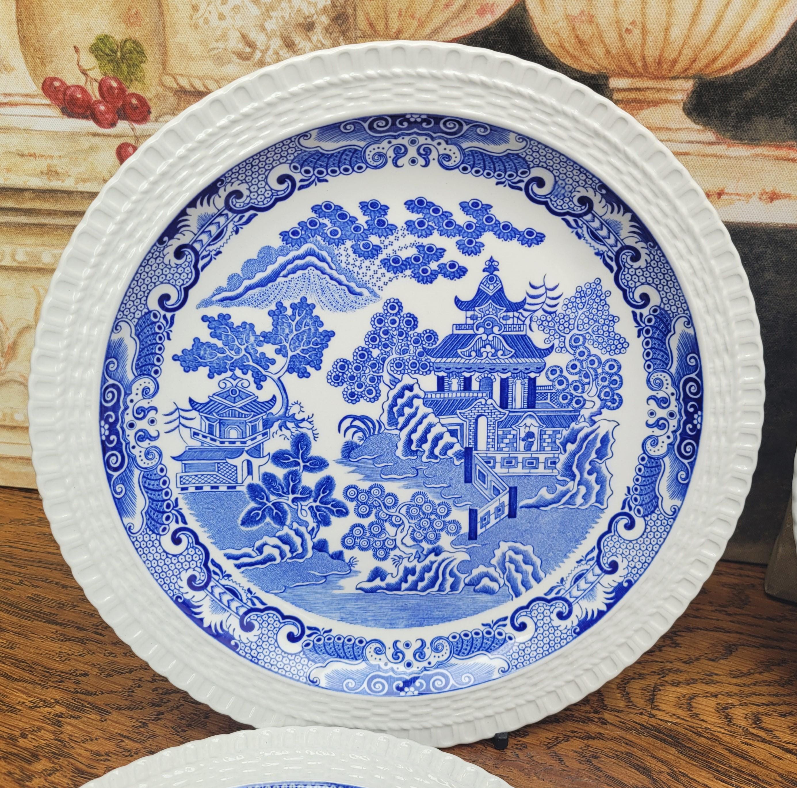Spode Blue Room Willow Series Set of 4 Dinner Display Plates