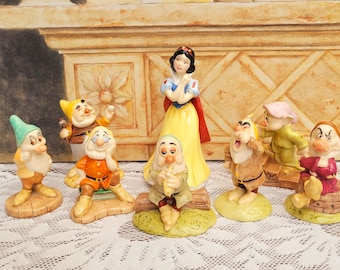 Royal Doulton Snow White & the 7 Dwarves Figurines. Disney Classics