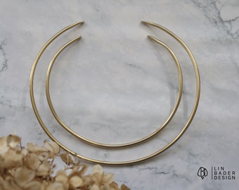Modern boho choker collar necklace for women | Minimalist neck ring boho open collar adjustable neck cuff | Artisan gift jewelry made in USA