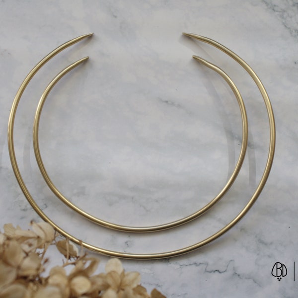 Modern boho choker collar necklace for women | Minimalist neck ring boho open collar adjustable neck cuff | Artisan gift jewelry made in USA