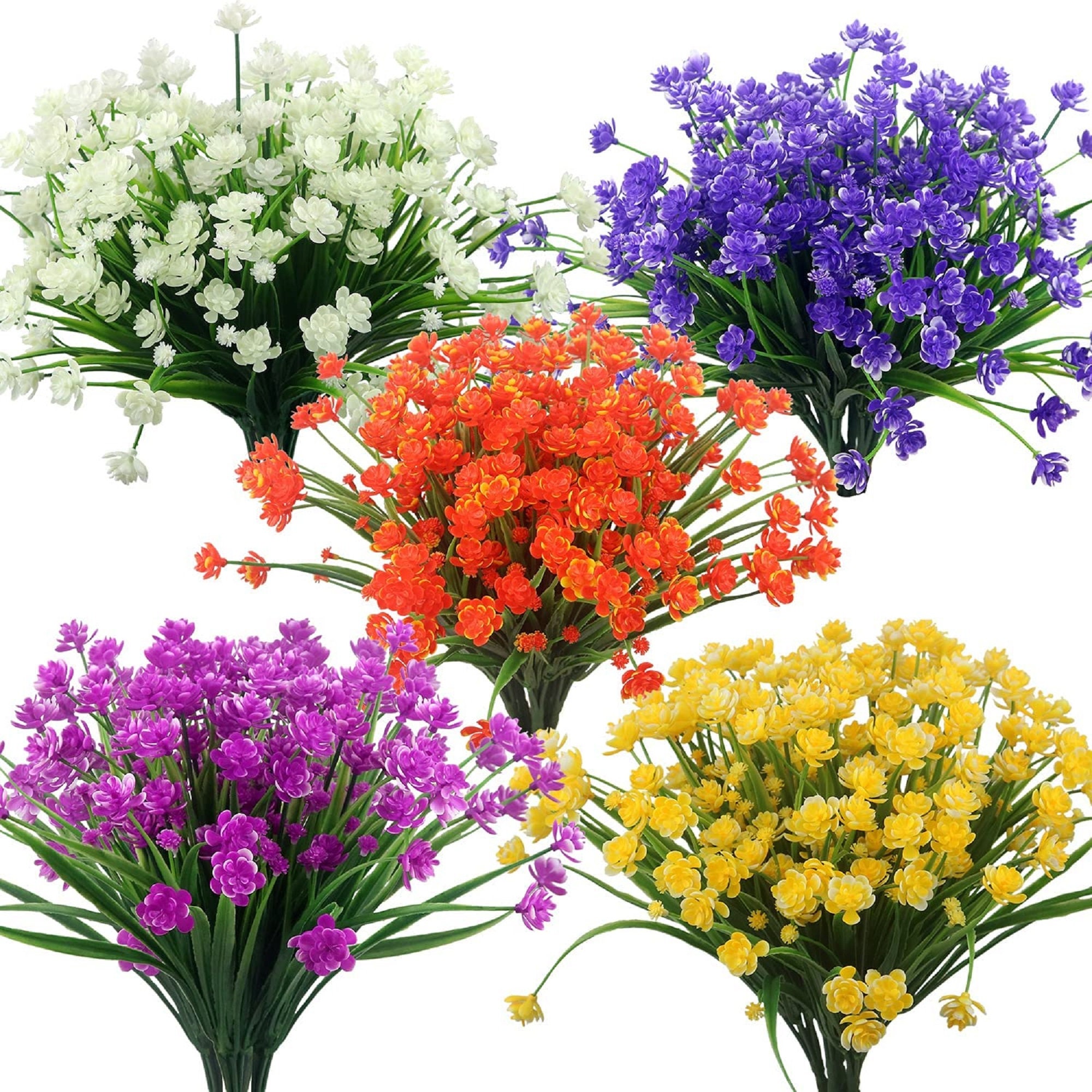 10 PCS Artificial Flowers Outdoor UV Resistant Fake Flowers - Etsy