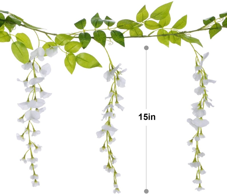 Wisteria Artificial Flowers Garland Home Garden Outdoor Etsy