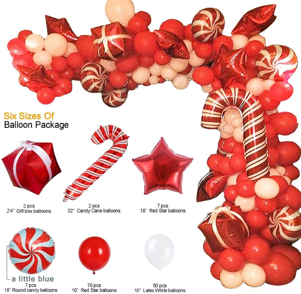 Christmas Balloon Garland Arch Kit 144 Pieces With Christmas Etsy