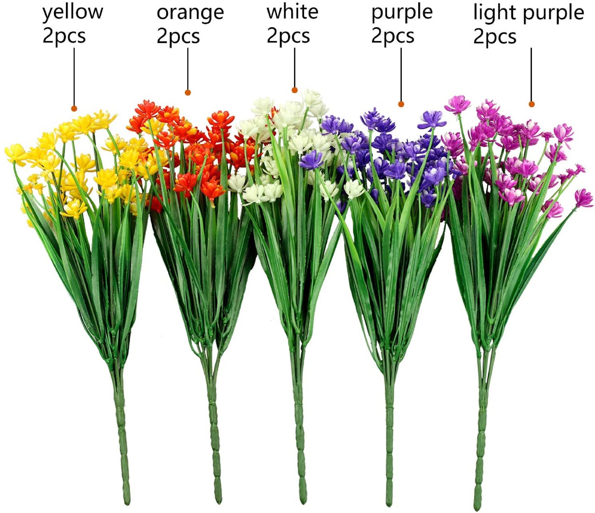 10 PCS Artificial Flowers Outdoor UV Resistant Fake Flowers - Etsy