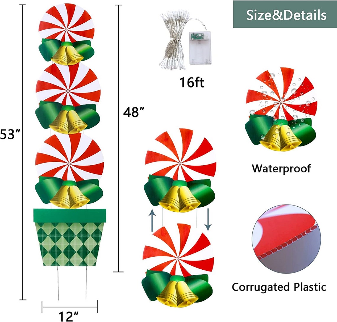 Yard Stakes Christmas Decorations Yard Signs With Christmas Etsy