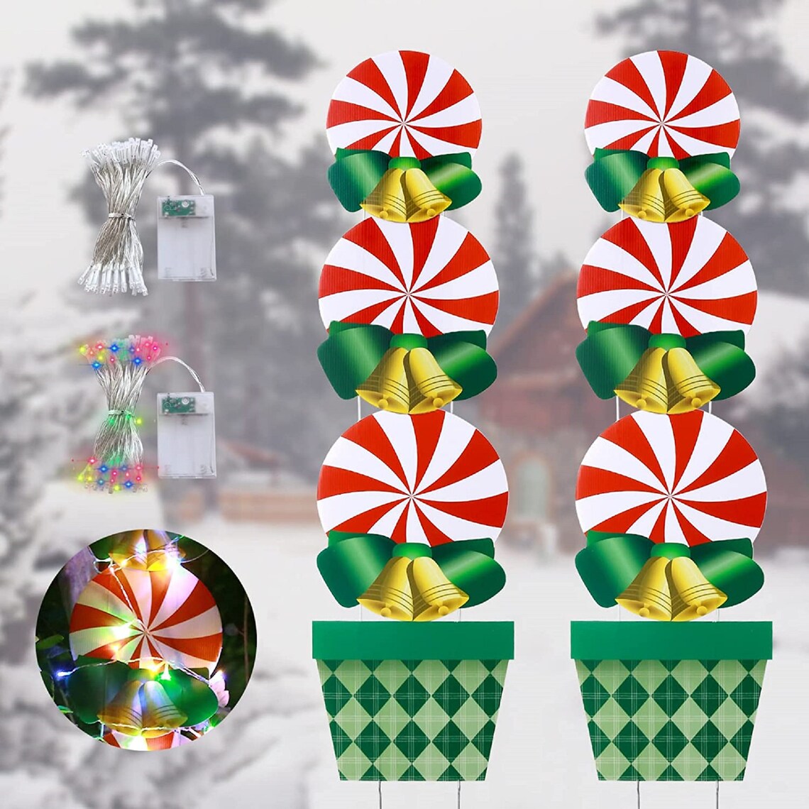 Yard Stakes Christmas Decorations Yard Signs With Christmas Etsy