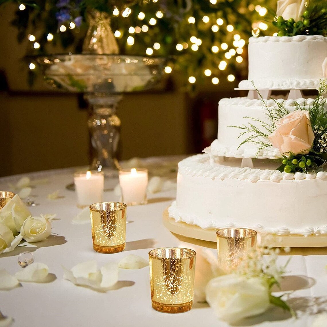 Gold Votive Candle Holders 24pcs Wedding Decorations for - Etsy
