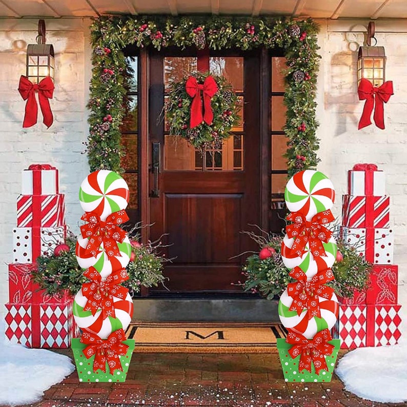 Christmas Yard Signs Christmas Outdoor Decoration Candy Etsy