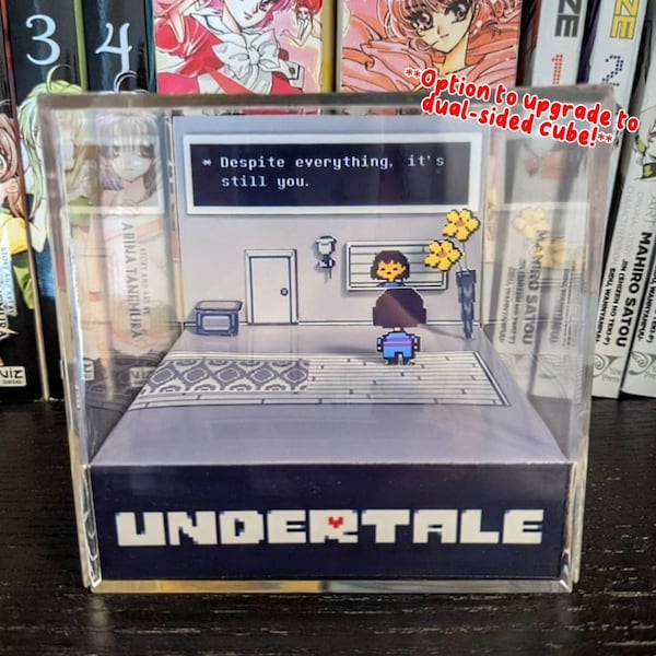 UNDERTALE Dual side 3D cube diorama - Despite Everything, It's Still You | It's you!