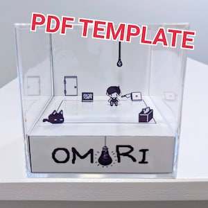 OMORI White Space 3D cube diorama TEMPLATE