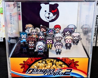 Danganronpa DGRP 2 Goodbye Despair 3D cube diorama | Anime gift | Otaku | Weeb | Cute gift | Gamer gift | Video game merch