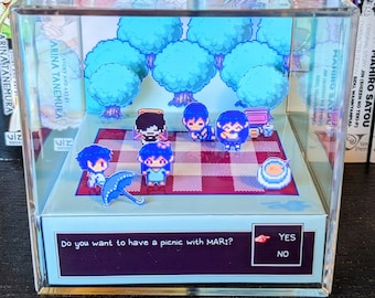 OMORI Mari's Picnic Rain Town ver. Diorama cubique 3D