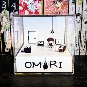 OMORI White Space 3D cube diorama | Anime gift | Otaku | Weeb | Cute gift | gift for gamers | Video game merch
